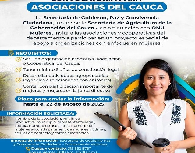 ¡Oportunidad para las mujeres rurales! Abierta la convocatoria para asociaciones y cooperativas en Quilichao