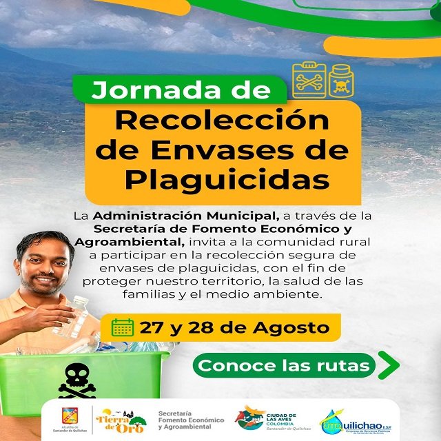 ¡Por un campo más limpio! Quilichao realiza jornada de recolección de envases de plaguicidas