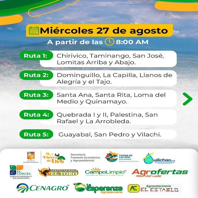 ¡Por un campo más limpio! Quilichao realiza jornada de recolección de envases de plaguicidas