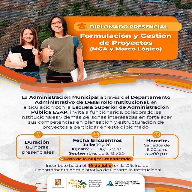 ¡Potencia tu perfil profesional! Alcaldía de Quilichao y ESAP ofrecen diplomado en formulación de proyectos