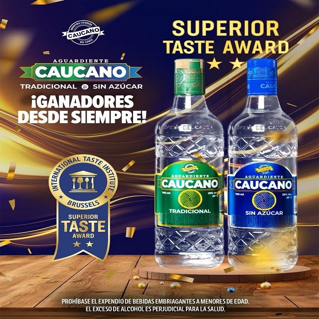 ¡Sabor de Oro! Aguardiente Caucano El de Siempre gana el Superior Taste Award 2025