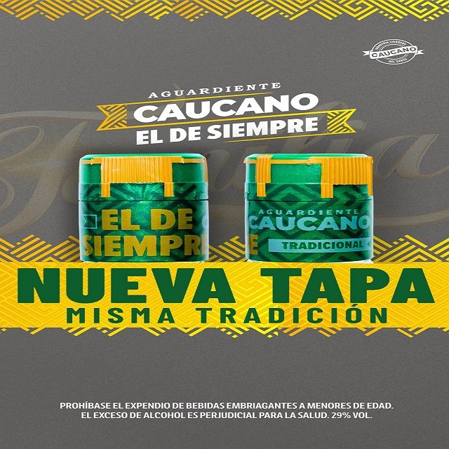 ¡Tradición que evoluciona! Aguardiente Caucano presenta su nueva tapa, el mismo sabor de siempre