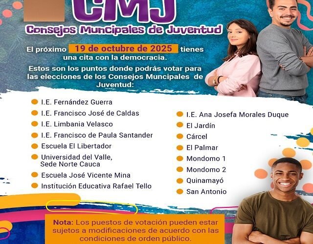 ¡Tu voz cuenta! Elige a los Consejos Municipales de Juventud este 19 de octubre