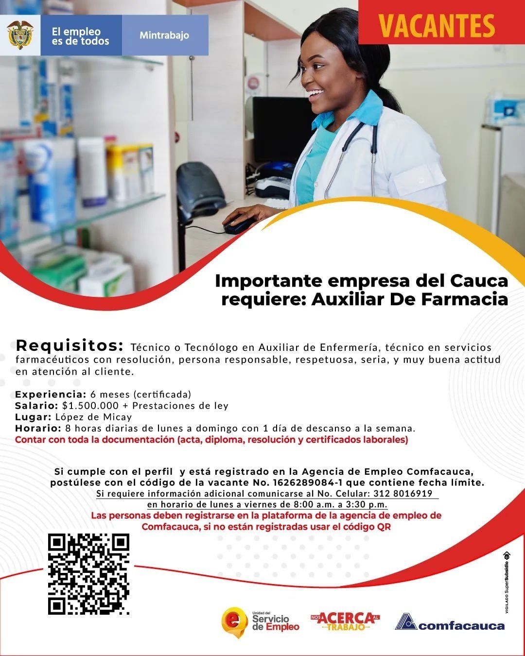 👉Conoce las vacantes de empleo que tenemos en todo el departamento del #Cauca1