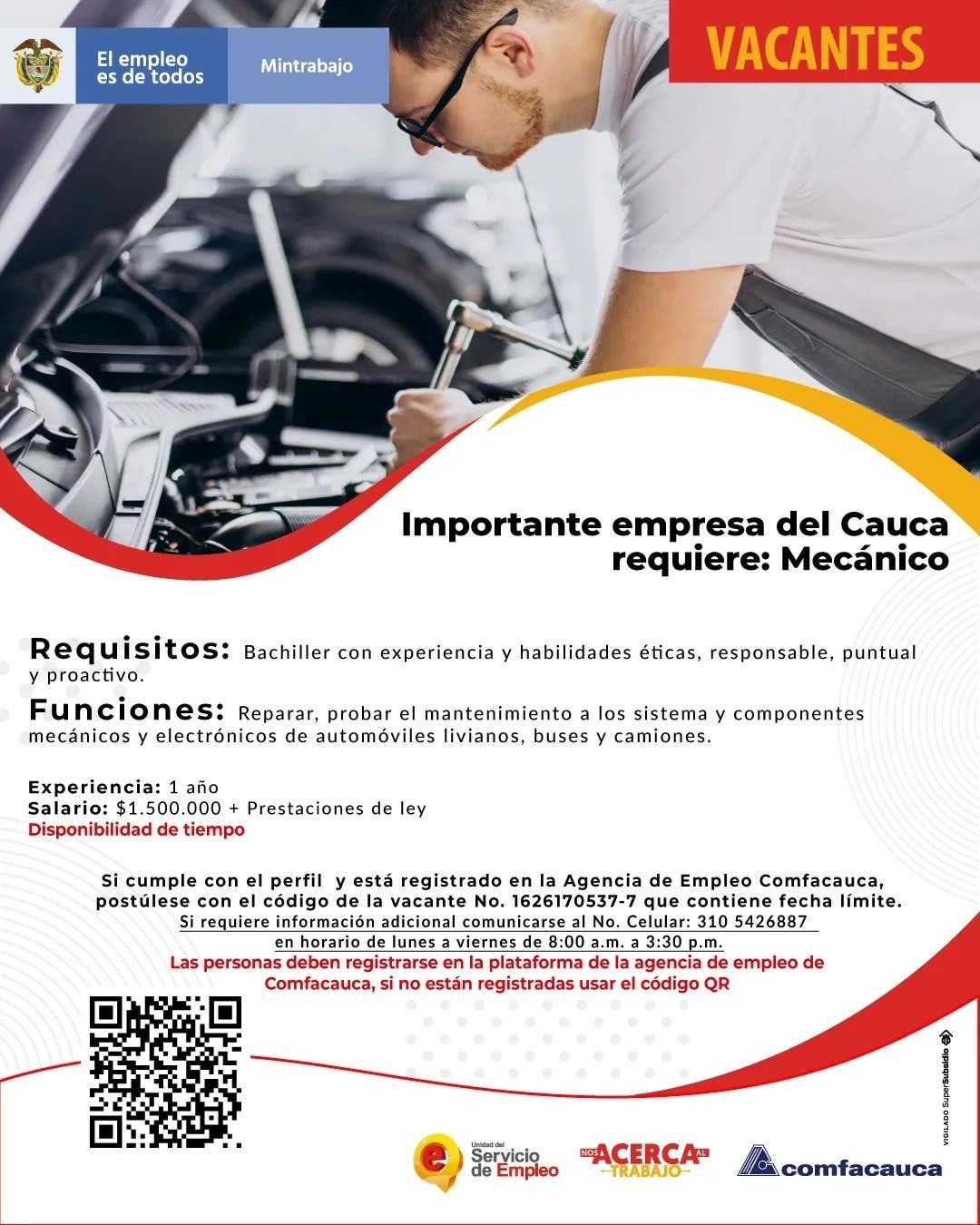 👉Conoce las vacantes de empleo que tenemos en todo el departamento del #Cauca2